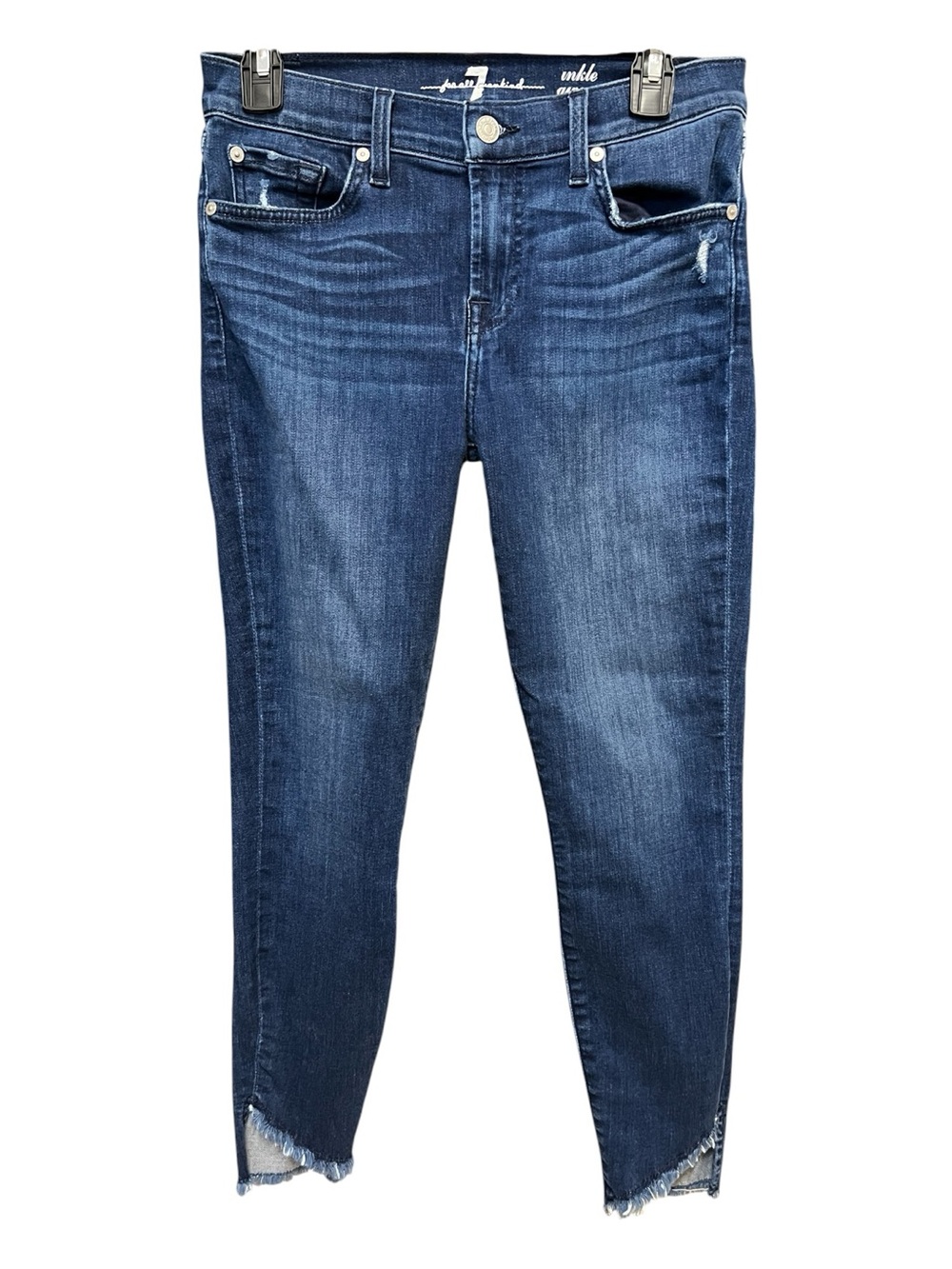 EUC 7 For All Mankind Ankle Gwenevere Distressed Jeans | Size 26